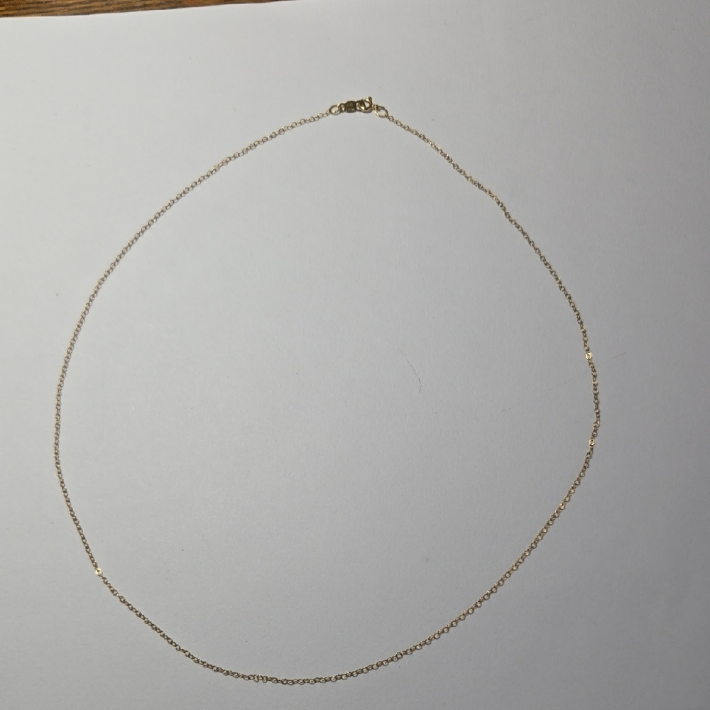 Delicate 14K Gold Chain Necklace - 16"